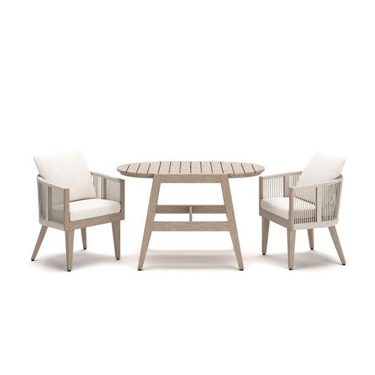 Ivory Vine Chairs w/CUSH/Table Set (3/CN)